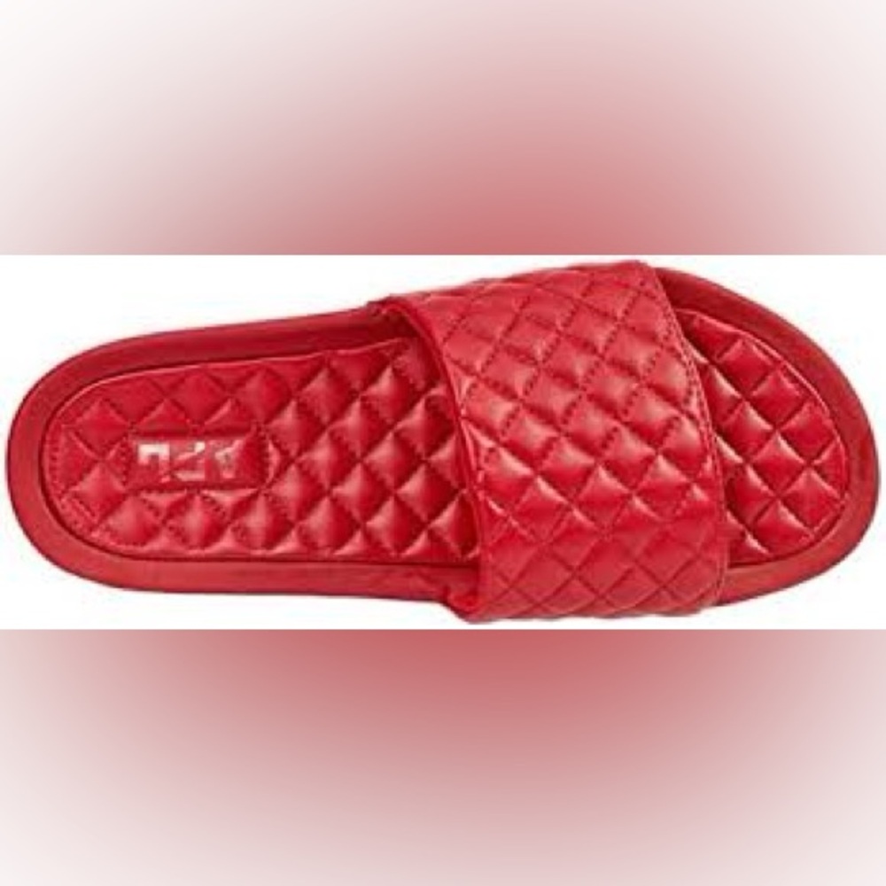 664. NEW APL Quilted Red Slide Mule